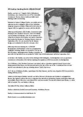 A preview of a PDF biography for Harding-Smith, Dudley